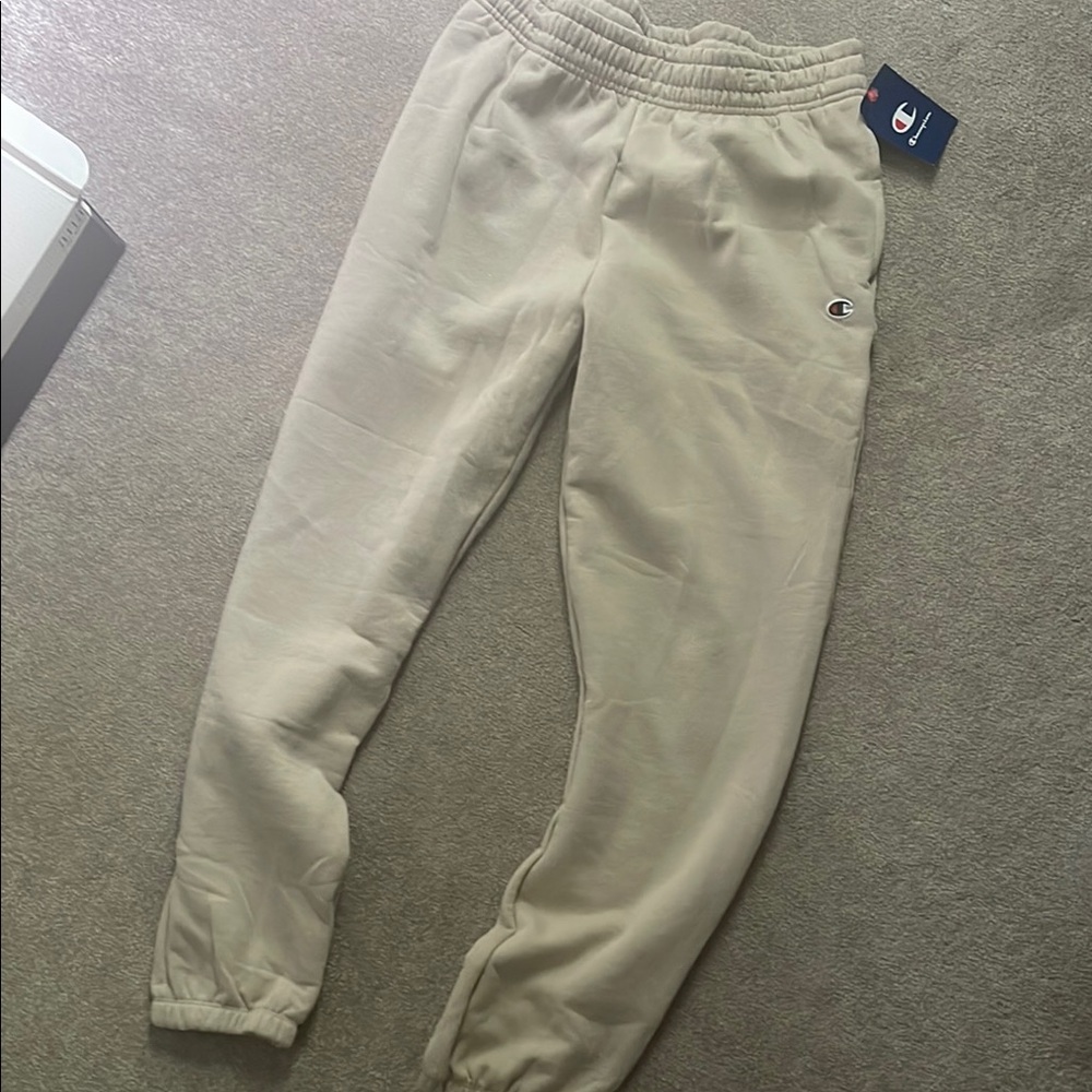 Champion Champagne Powerblend Sweatpants available in small and large